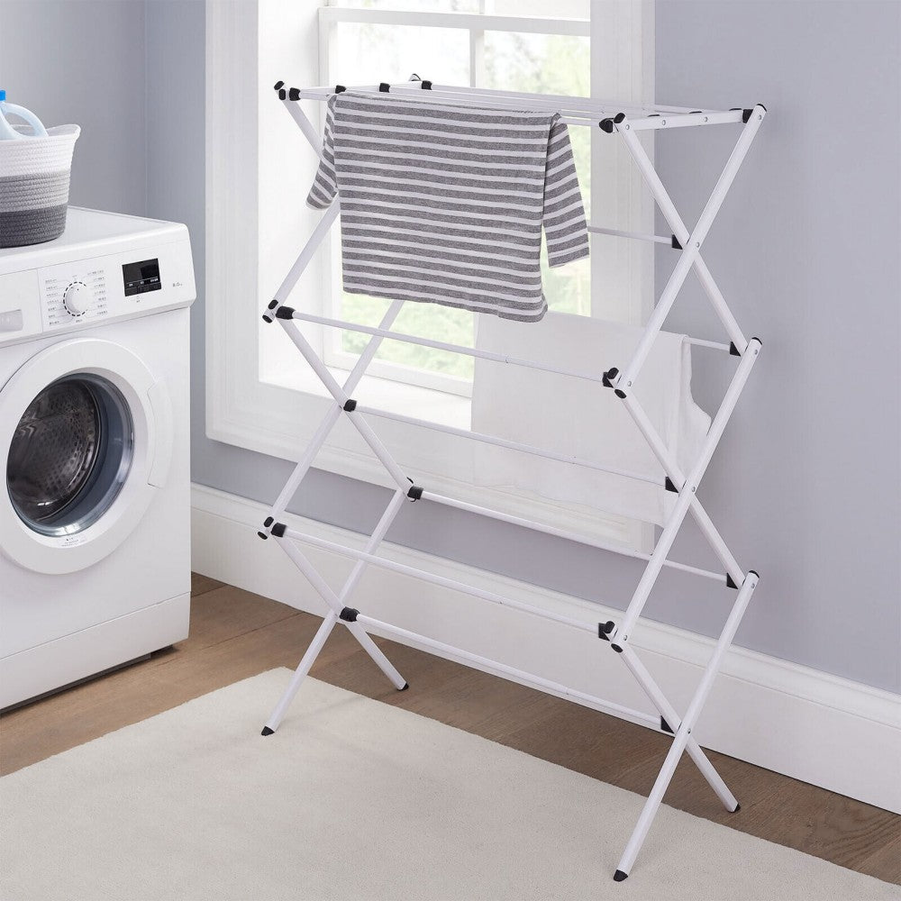 3 Tier Clothes Airer Dryer Metal Laundry l Drying Rack - Indoor Outdoor Patio
