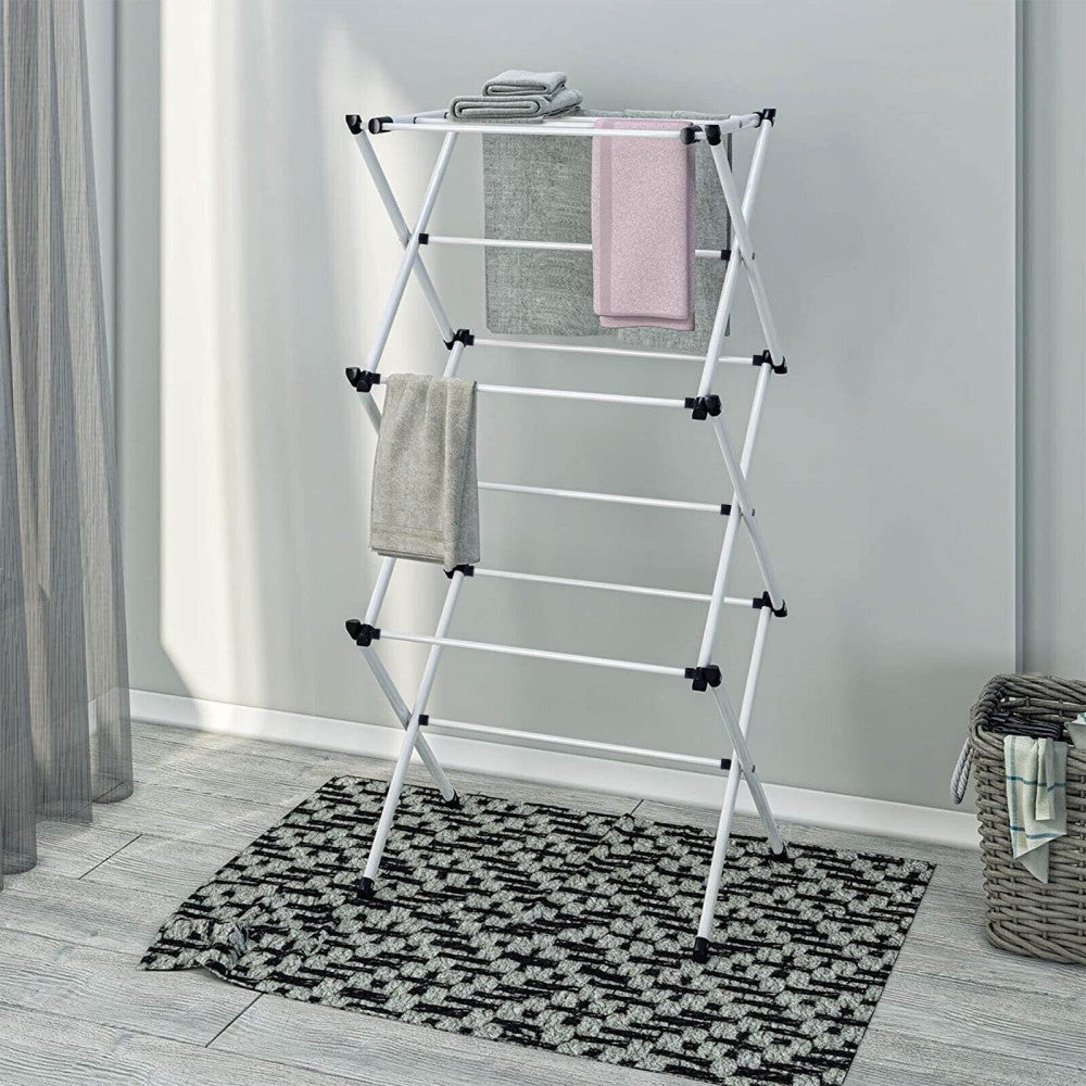 3 Tier Clothes Airer Dryer Metal Laundry l Drying Rack - Indoor Outdoor Patio