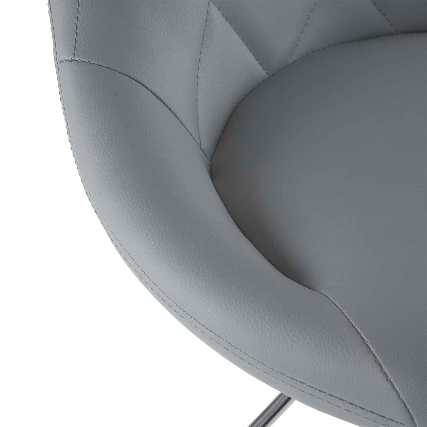 Set of 2 Counter Bar Stools, PU Leather Bar Stool, Adjustable Lift Height Swivel Stool with Comfortable Backrest - Gray