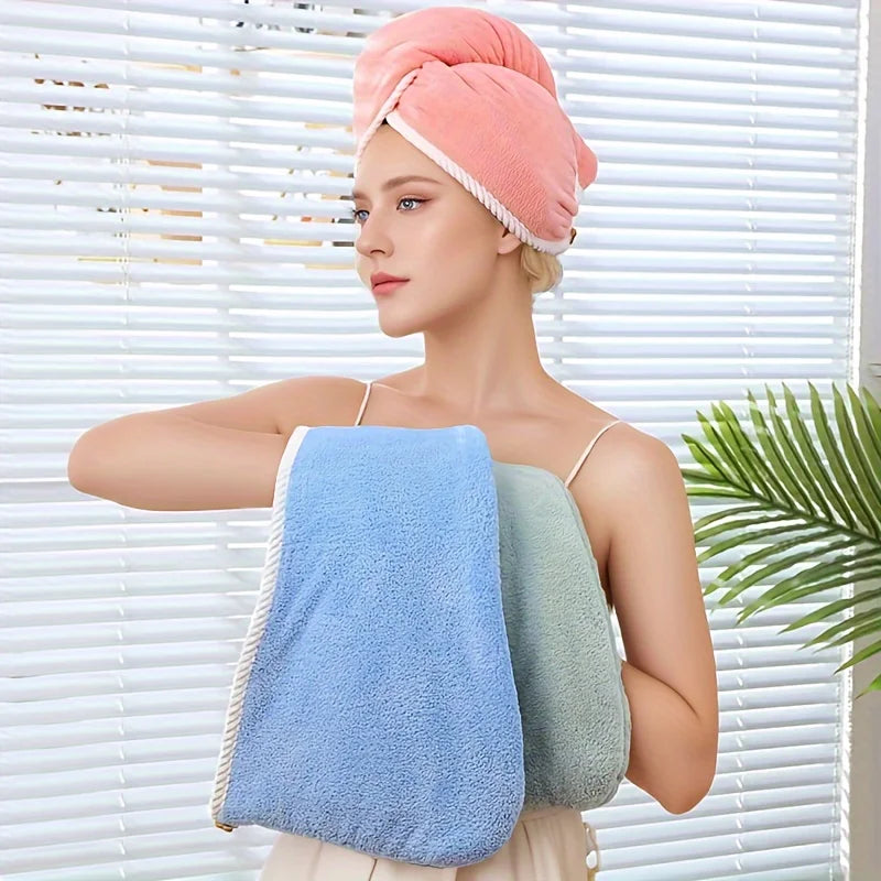 Double Layer Hair Drying Towel