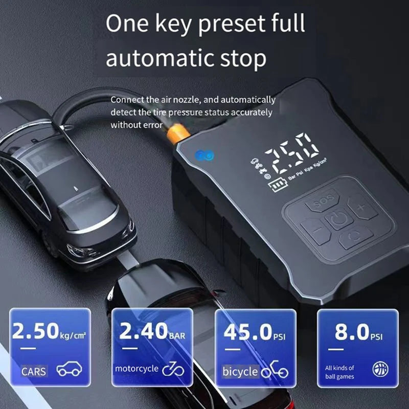 Electric Tire Inflator / Pump for Cars, Motorcycles, Bicycles, Boats and Balls