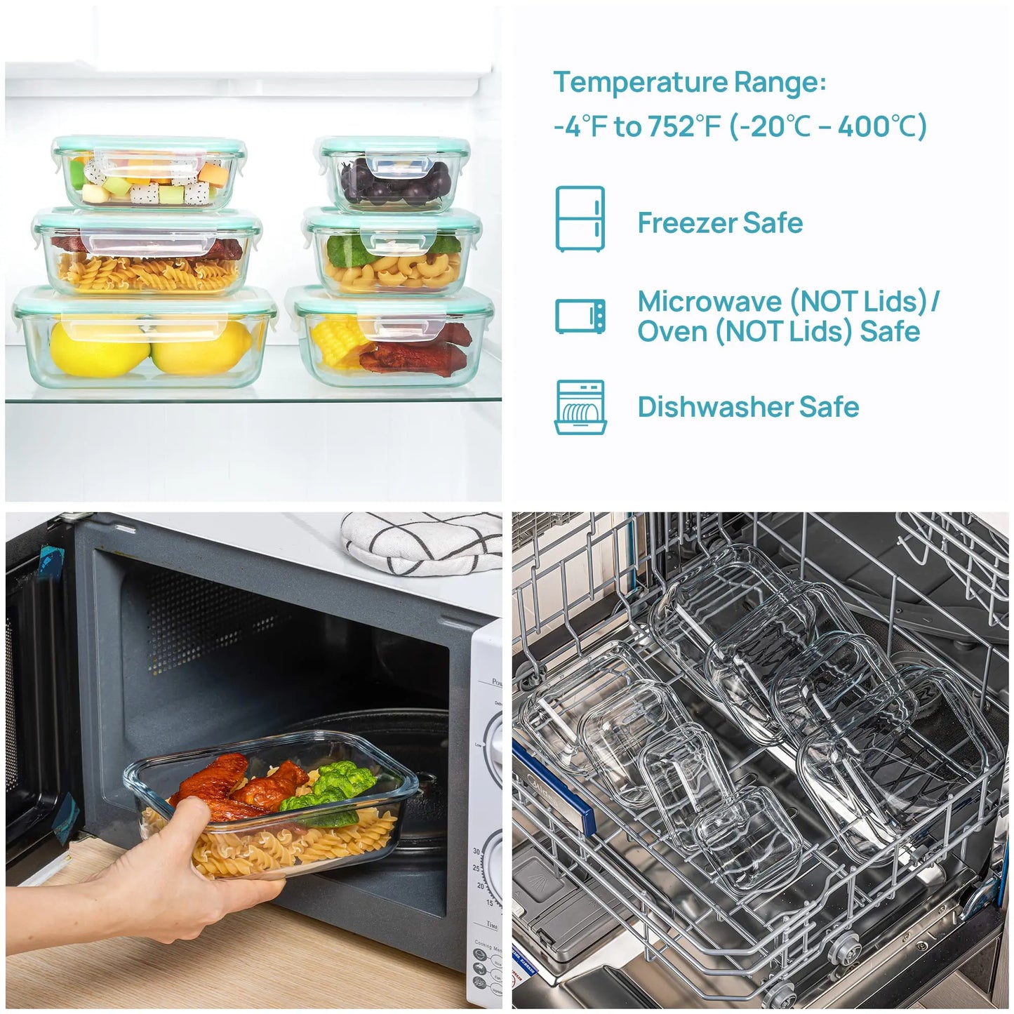 Glass Food Storage Containers with Lids