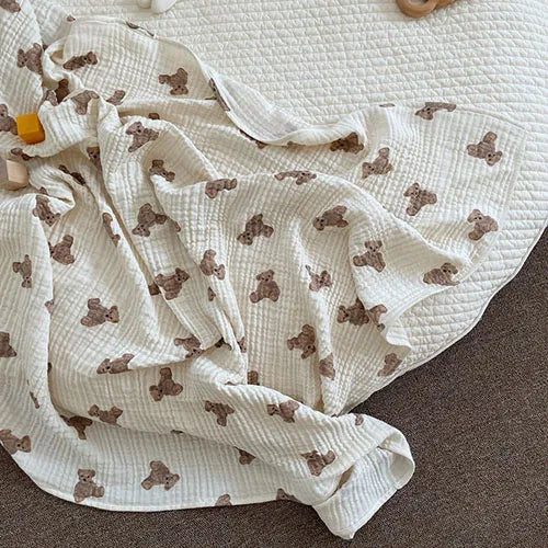 Bear Print Baby Blankets