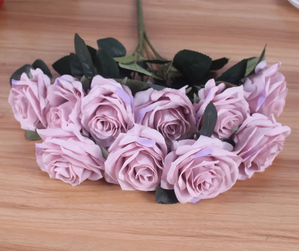 Artificial Silk 1 Bunch French Rose Floral Bouquet