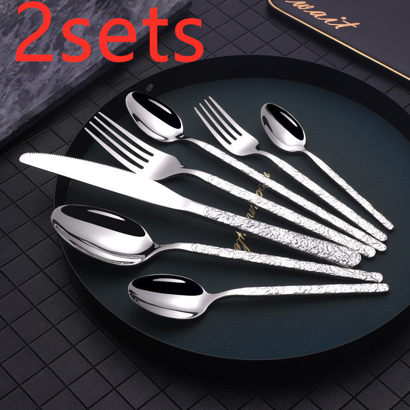 Textured Handle Cutlery Set