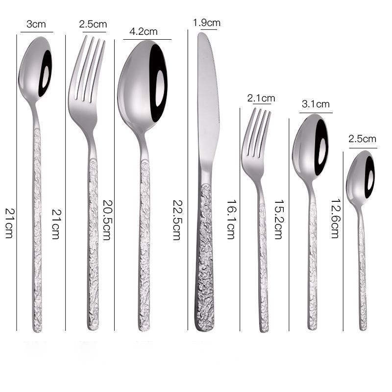 Textured Handle Cutlery Set