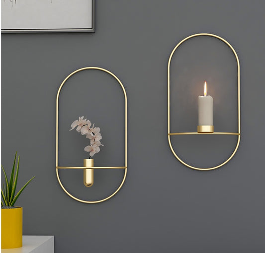 3D Wall Mounted Metal Candle Holder