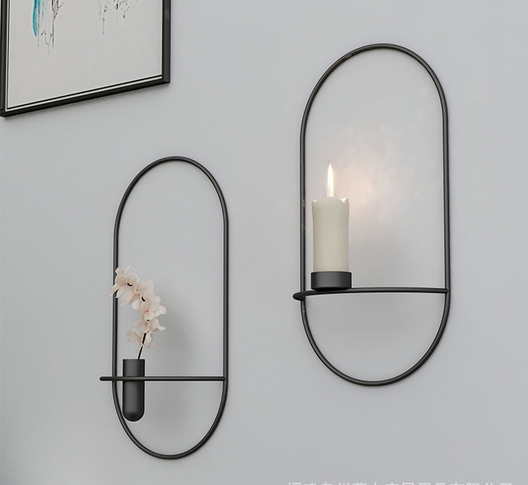 3D Wall Mounted Metal Candle Holder