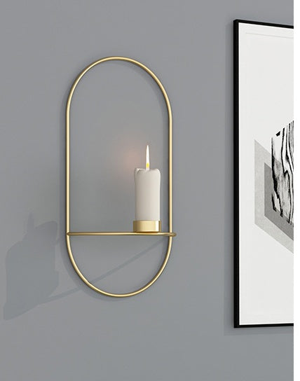 3D Wall Mounted Metal Candle Holder