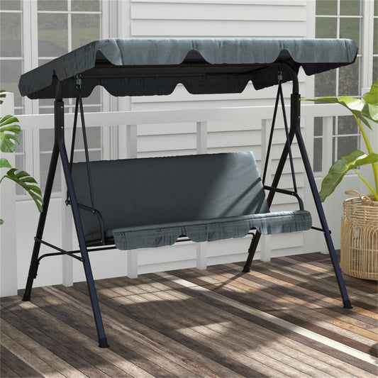 3-Seat Outdoor Patio Swing Chair