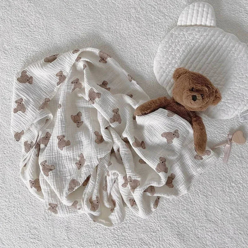 Bear Print Baby Blankets