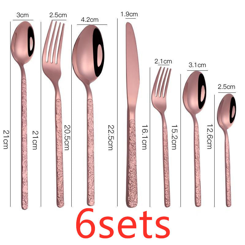 Textured Handle Cutlery Set