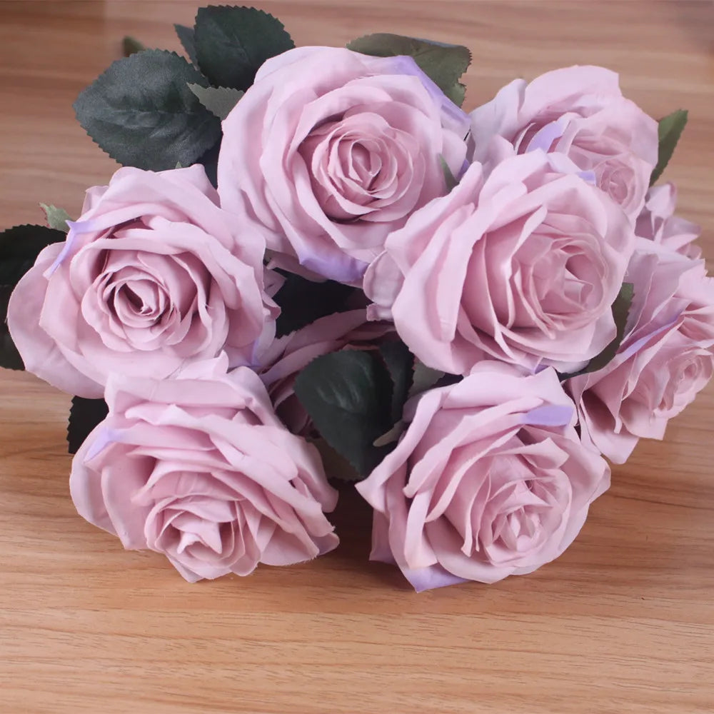 Artificial Silk 1 Bunch French Rose Floral Bouquet