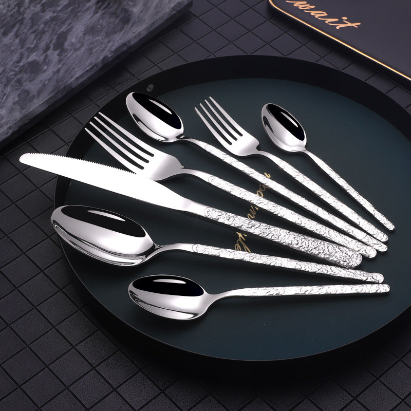 Textured Handle Cutlery Set