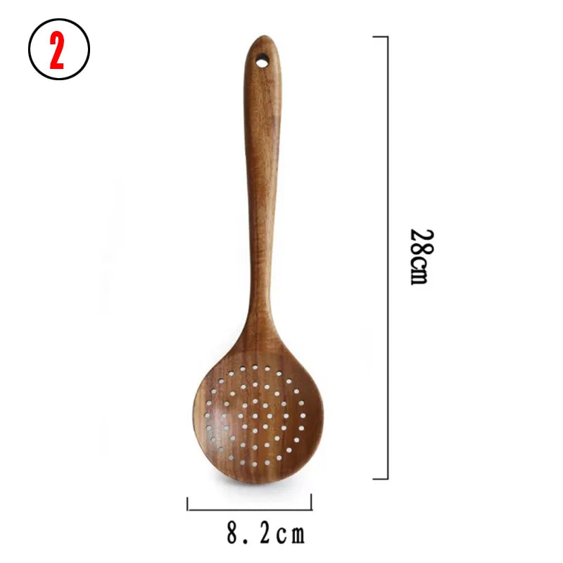 Natural Wood Tableware Kitchen Tool Set