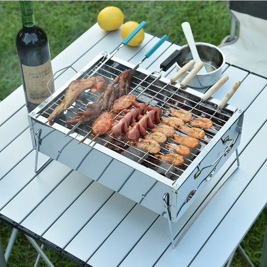 Portable Stainless Steel Charcoal Grill