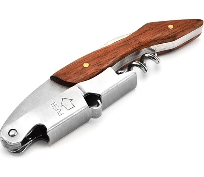 Versatile Red Wine Wine Opener Wood