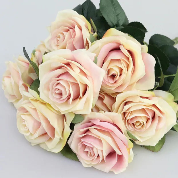 Artificial Silk 1 Bunch French Rose Floral Bouquet