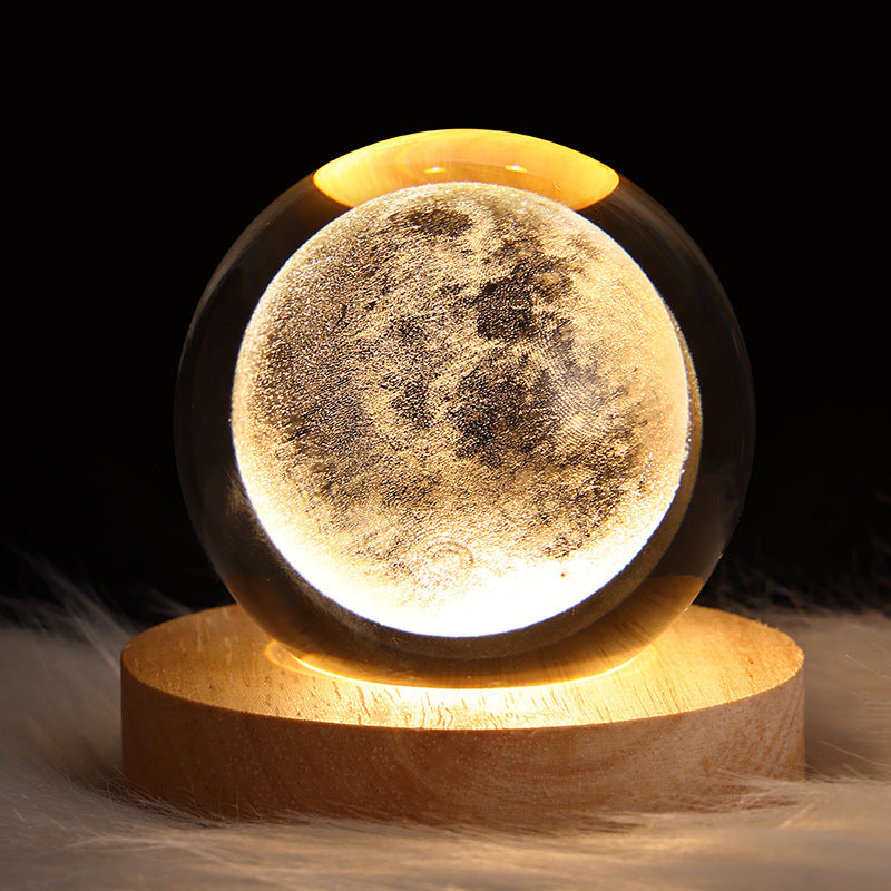 Moon Crystal Ball Night Light / Table Lamp