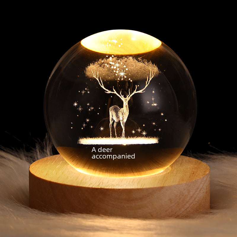 Moon Crystal Ball Night Light / Table Lamp