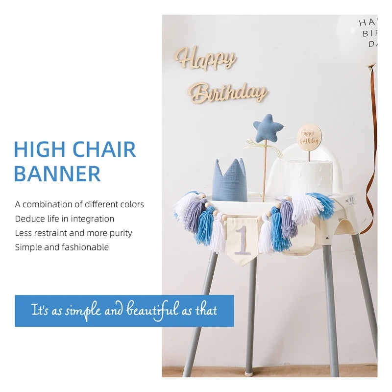 Handmade Tassel Baby Birthday Banner Set