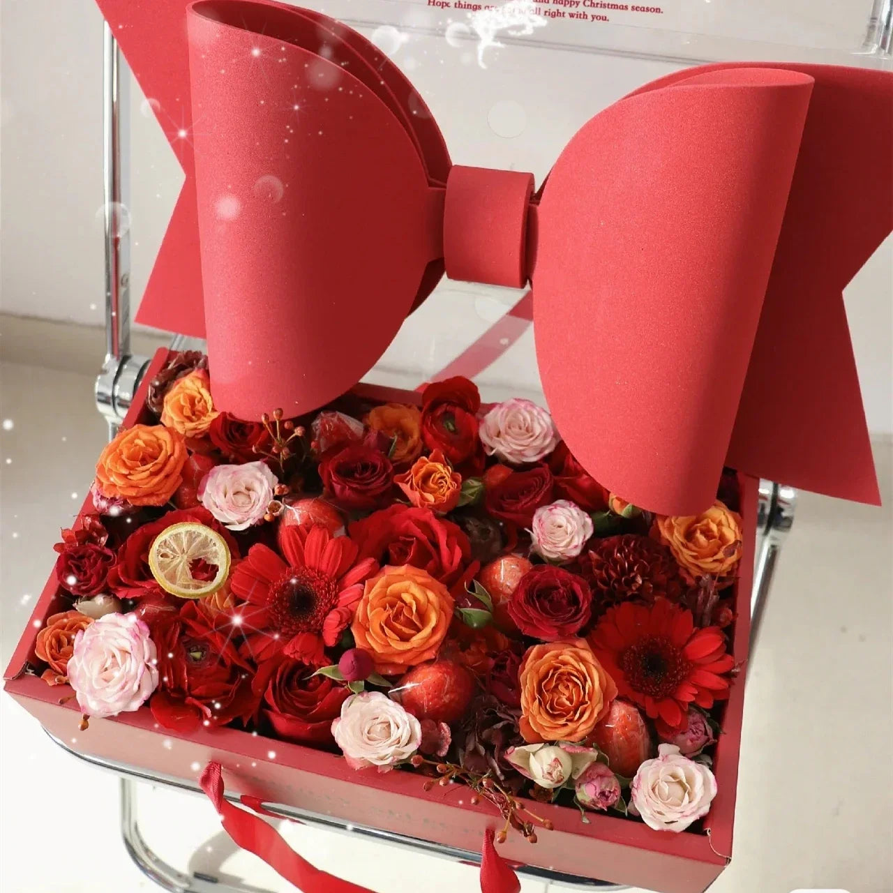 1pcs Bow Knot Handheld Flower Gift Box