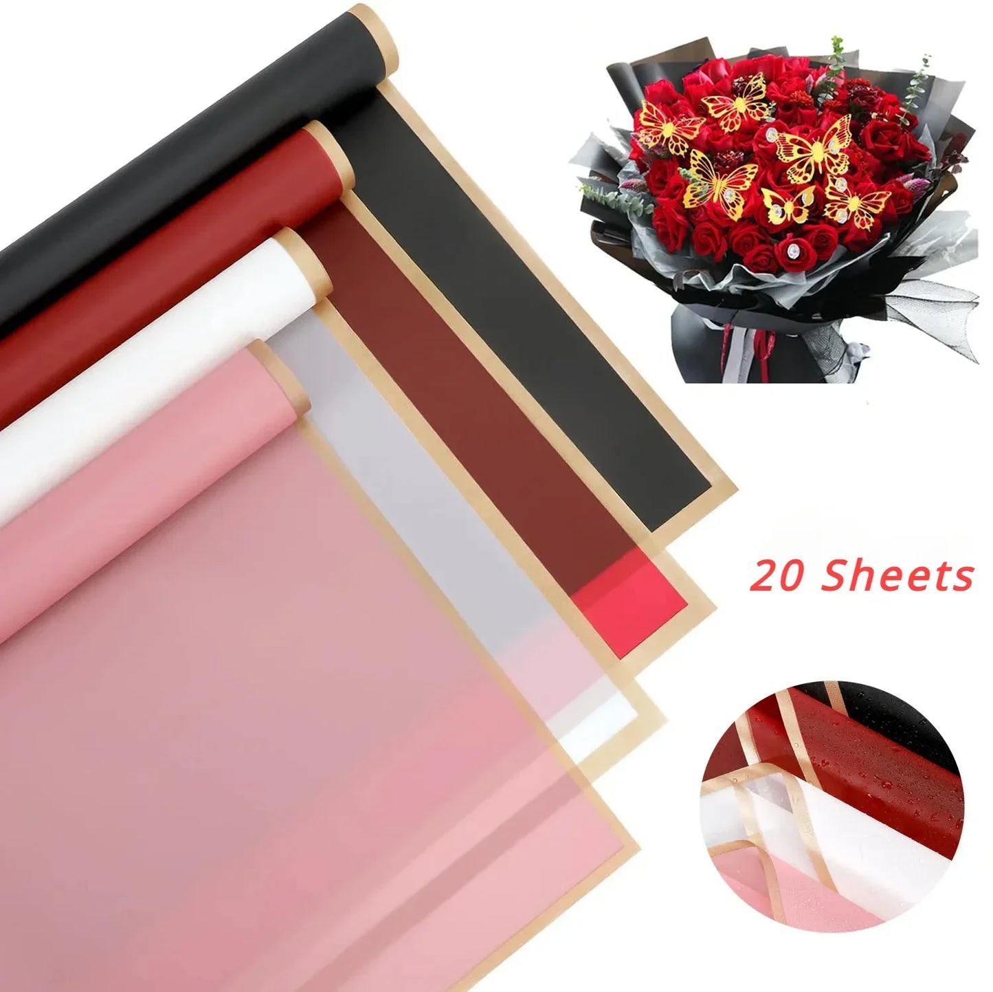 20 Sheets Flower / Bouquet Wrapping Paper