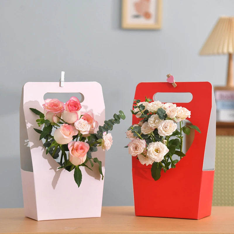 1Pc Rose Flower Wrapping Box Gift Bag