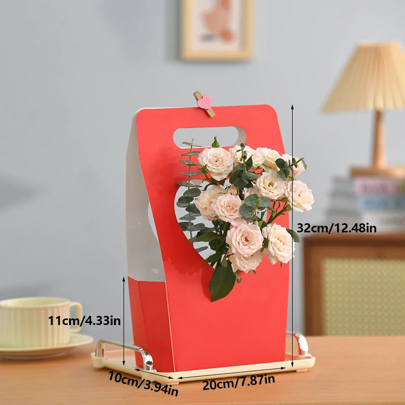 1Pc Rose Flower Wrapping Box Gift Bag