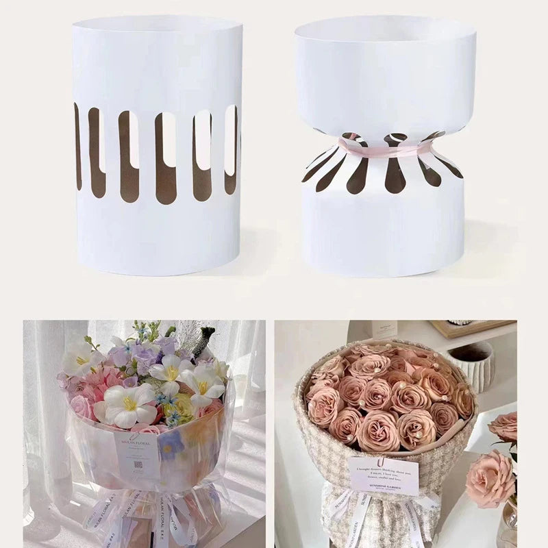 10pcs Round Bouquet Kraft Paper