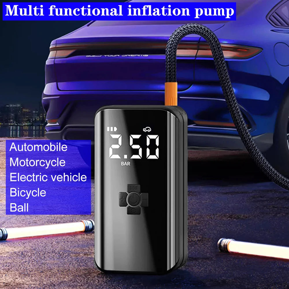 Wireless Tire Inflatable Pump Car Motorcycle Bicycle Electrical Air Pump