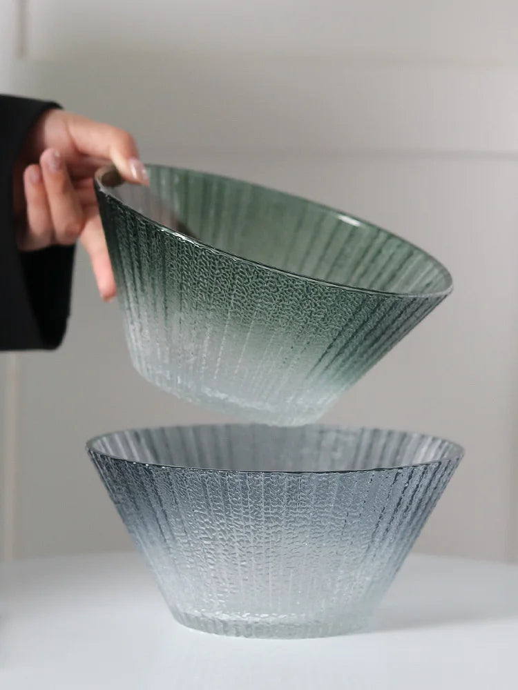 1400ml Creative Gradient Glass Bowl