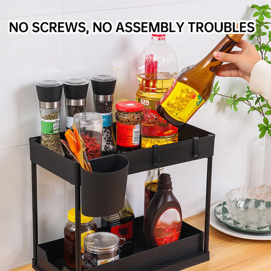 Double layer Kitchen Drain Storage Rack