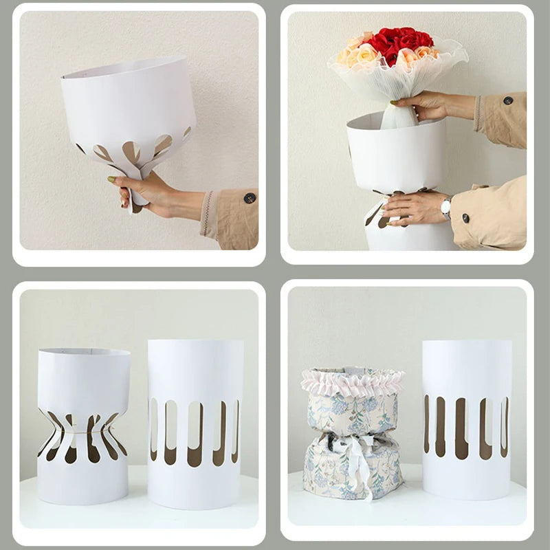 10pcs Round Bouquet Kraft Paper