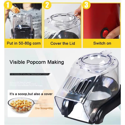 Oil-free Mini Popcorn Maker Machine