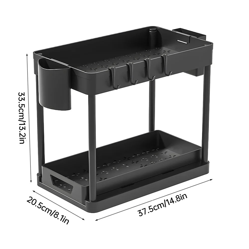 Double layer Kitchen Drain Storage Rack