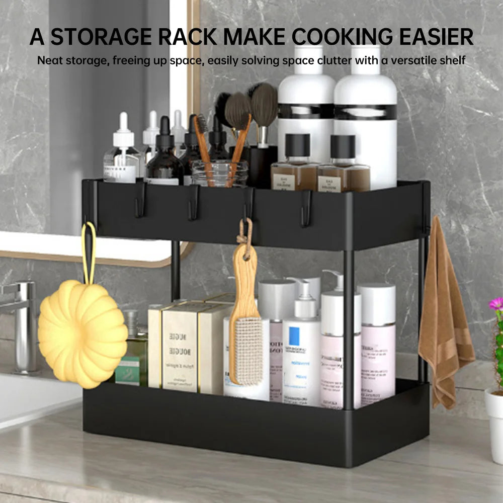 Double layer Kitchen Drain Storage Rack