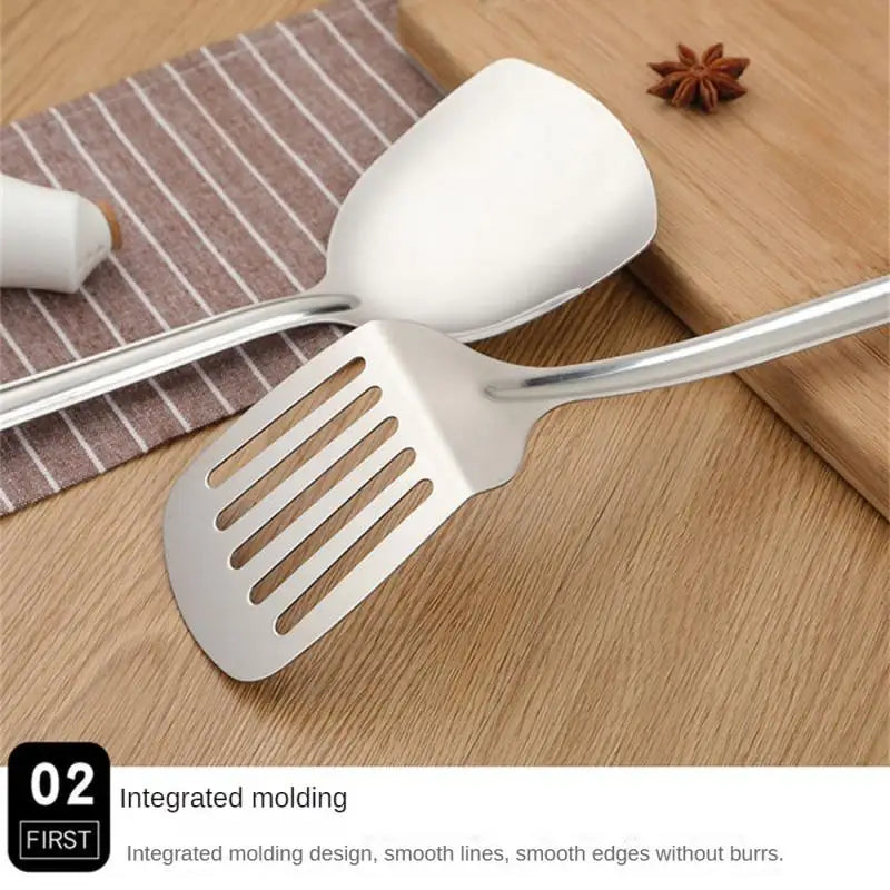 Wooden Handle Stainless Steel Pasta Strainer and Skimmer Spoon