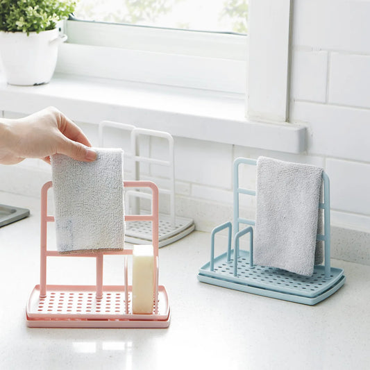 1pc Kitchen Sink Sponge and Towel holder Rack Stand