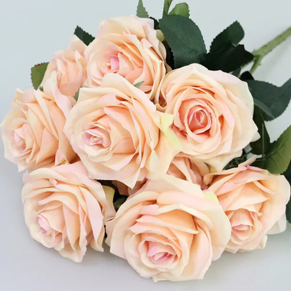 Artificial Silk 1 Bunch French Rose Floral Bouquet