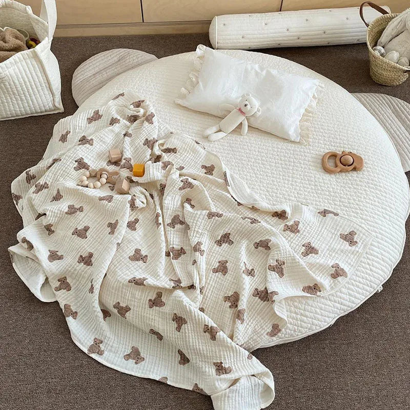 Bear Print Baby Blankets