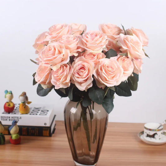 Artificial Silk 1 Bunch French Rose Floral Bouquet