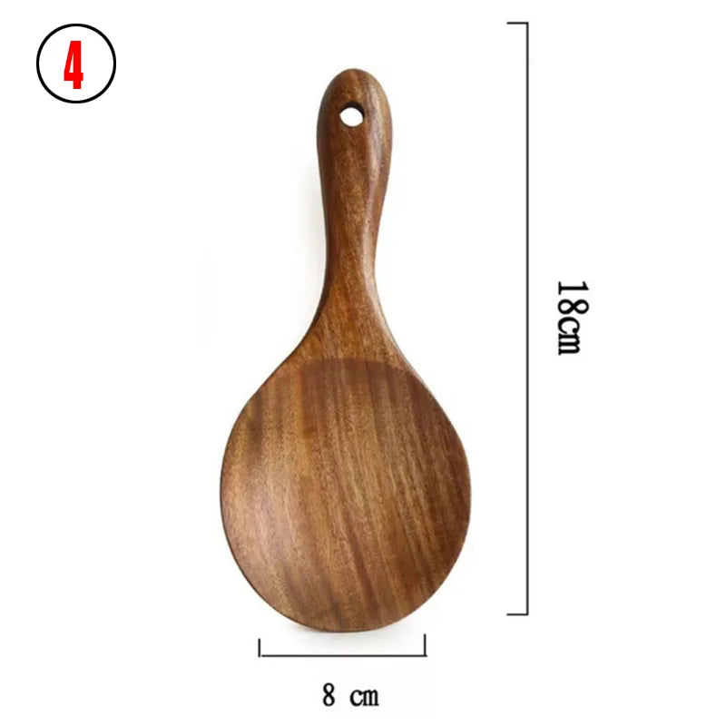 Natural Wood Tableware Kitchen Tool Set