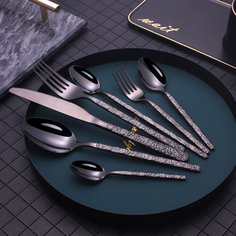 Textured Handle Cutlery Set